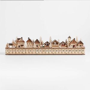 Crate&Barrel Wooden Advent Calendar with LED Lights